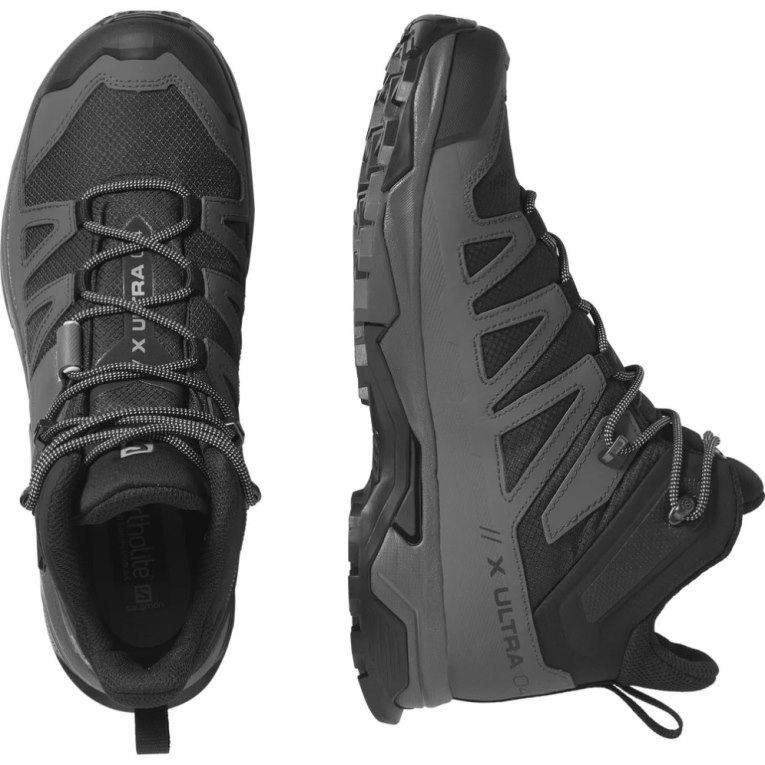 Botas Montaña Salomon X Ultra 4 Mid Anchos GTX Hombre Negros | MX TIPB978